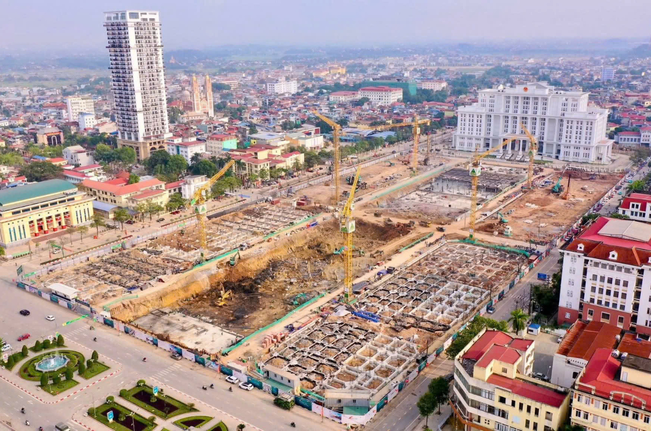 Tiến độ xây dựng phố đi bộ Thái Nguyên Central Square