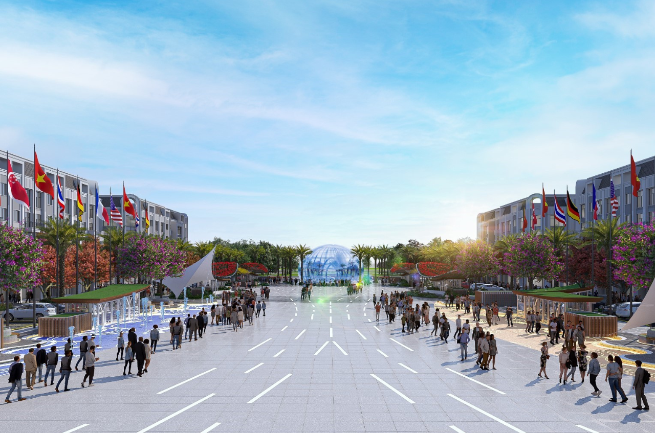 Tiện ích phố đi bộ Central Square Thái Nguyên - Dự án Taseco Land
